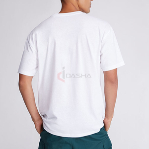 T-shirt en coton pour hommes et femmes de haute qualité coupe régulière t-shirt décontracté printemps été uni logo personnalisé vente en gros - Product Image 3