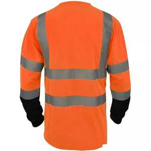 Vêtements de travail sur chantier personnalisés, vêtements de travail à manches longues, polo de sécurité, t-shirt personnalisé avec logo, chemise de travail haute visibilité pour hommes - Product Image 2