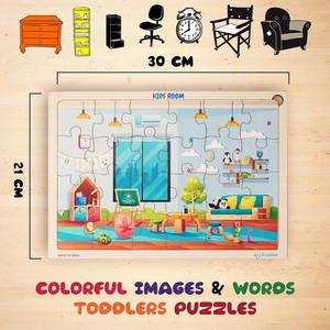 OEM rompecabezas de madera educativo Tema de dibujos animados juguetes de aprendizaje para niños educación preescolar, suministro a granel - Product Image 3