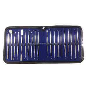 Juego de instrumentos quirúrgicos dentales generales básicos médicos 20 piezas Manual de acero inoxidable CE certificado Clase III Kit de herramientas dentales - Product Image 1