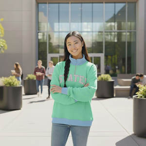 Design personnalisé sweat-shirt universitaire personnalisé imprimé pour l'hiver Spandex/coton mélangé écologique et respirant - Product Image 6