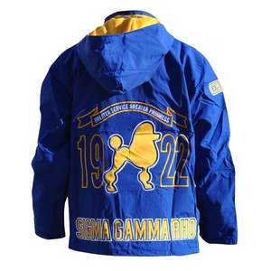 Sigma Gamma Rho SRGho Chaqueta cortavientos 100 Poliéster Bordado Cresta Letras griegas Sorority Greek Life Prendas de abrigo - Product Image 2