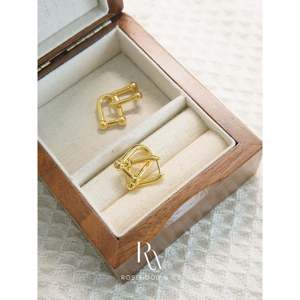 Orecchini pendenti a catena in argento anti-ossidazione, placcati oro, a cerchio, spessi, di tendenza - Product Image 5