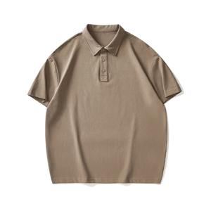 เสื้อโปโลผู้ชายแขนสั้นระบายอากาศสบายๆลายพื้นแฟชั่นฤดูร้อน - Product Image 4