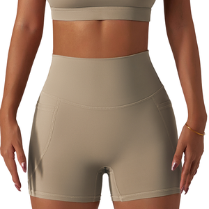 Pantalones cortos de gimnasio sin costuras para mujer, pantalones cortos de entrenamiento con logotipo personalizado, pantalones cortos para mujer, novedad - Product Image 4