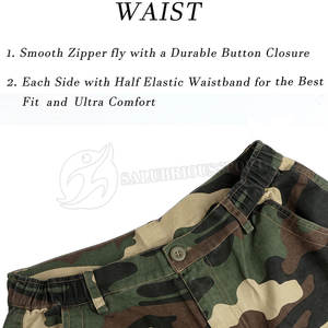 กางเกงขาสั้นผ้าคอตตอนพิมพ์ลายพรางสำหรับผู้ชายเสื้อผ้ากลางแจ้งแบบลำลองสไตล์ฮิปฮอปผ้าคอตตอน100% โลโก้ตามสั่งสำหรับฤดูร้อน - Product Image 3