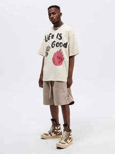 เสื้อยืดพิมพ์ลายกราฟิก Dtg ผ้าฝ้าย100% กรดทรงโอเวอร์ไซส์ดีไซน์แบบกำหนดเอง2025 - Product Image 5