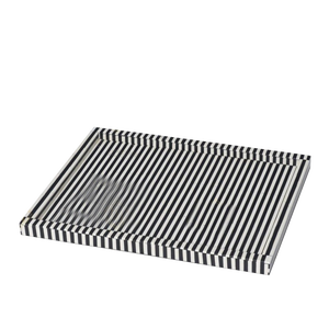 Vente en gros, plateau design géométrique avec logo personnalisé, plateau de service incrusté d'os, décoration d'intérieur, ustensiles de cuisine, plateau pour la vaisselle - Product Image 2