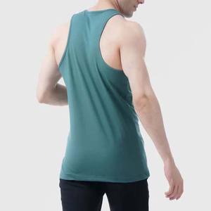 Camiseta transpirable sin mangas de algodón informal para hombre, Camiseta deportiva sin mangas sin costuras de Color sólido, ropa de entrenamiento de talla grande - Product Image 2