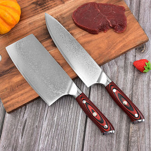 Cuchillo de Cocina de 7 Pulgadas con Hoja de Damasco y Mango G10 con Remaches, Cuchillos de Cocina para Rebanar - Product Image 3