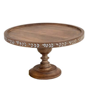 Vaisselle décorative en bois grande vente Gâteau Stand Luxueux en bois arrondi Top Présentoir à gâteau - Product Image 3
