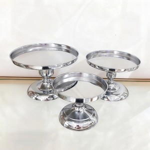 Plateau à gâteau en métal doré électro-plaqué, miroir, pour mariage, fête, anniversaire, 3 étages, support à cupcakes, à vendre - Product Image 2