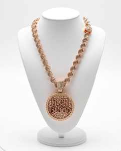 CONCEPTION Novedad Collar con Colgante de Oro Personalizado Estilo Hip Hop Certificado GRA, con Moissanita VVS Color D, Joyería de Fiesta con Incrustaciones de Moissanita - Product Image 1