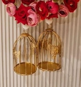 Ranunculus flor colgante de pared con jaula portavelas decoración de boda Baby Shower cuna ceremonia FIESTA DE Navidad Festival - Product Image 3