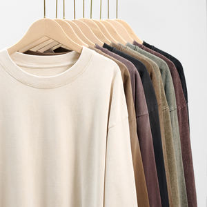 T-shirt épais 280g délavé à l'acide surdimensionné 100% coton haute qualité hommes Vintage impression personnalisée Logo T-Shirts - Product Image 6