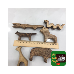 Figuras de animales de madera hechas a mano únicas, juego de juguetes al por mayor para decoración o juego educativo, colección de juguetes de animales de madera - Product Image 5