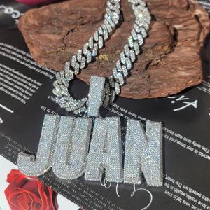 Colgantes Finos de Lujo Unisex para Hombre y Mujer, Personalizados en Plata 925, Estilo Hip Hop, con Diamantes de Corte Brillante, Moissanita Certificada IGI, Oro - Product Image 2