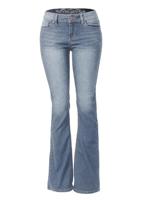 Nouveau Jean Femme Coupe Slim Élastique Taille Haute Uni Vintage Respirant Coupe Bootcut Jambe Étroite Vente en Gros Usine Personnalisable