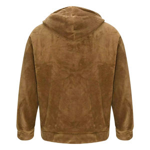 Nueva llegada de los hombres 100% sudaderas con capucha de terciopelo de alta calidad personalizable tela de terciopelo lavado de talla grande sudaderas con capucha sudaderas - Product Image 6