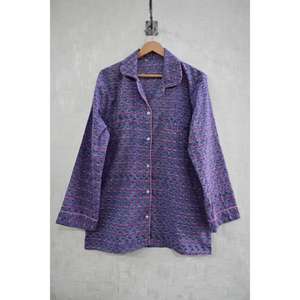 Conjunto de Pijama de Algodón para Mujer, Estampado Floral, Secado Rápido, Suave, Transpirable, Informal, de Lujo - Product Image 2