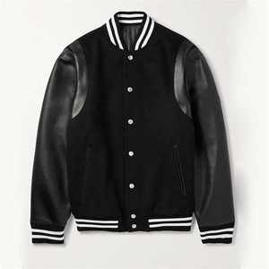 Veste de baseball d'hiver pour hommes personnalisée manches en faux cuir 100% laine chenille brodée CollegeBaseballjacket pour hommes - Product Image 5