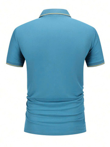 Camiseta de polo de ajuste moderno para hombre, tela elástica con textura suave, resistencia a las arrugas y comodidad, fabricada en Vietnam para golf - Product Image 2