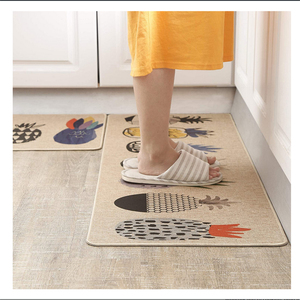 Ensemble de tapis de cuisine double couche sur mesure, surface en lin absorbant, base en caoutchouc antidérapante, tapis de sol rembourrés originaux - Lavables ! - Product Image 4