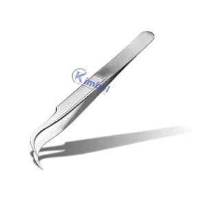 Professional Stainless Steel Lash Tweezers Pro Curved Volume Fiber <b>Tip</b> Tweezers Customized - Product Image 5