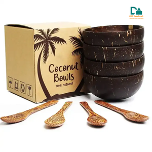 B2B Natural Engraved Fruit Pattern Wood <b>Bowl</b> Set with Bamboo Spoons Reusable Packaging Carton EU - Product Image 2