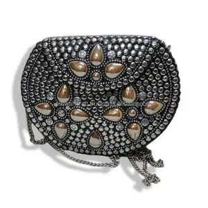 Japanese Style Beaded Handbag Metal Handbag Patchwork Design Chain Clutch Purse <b>Bags</b> Clutch <b>Bags</b> <b>for</b> Women - Product Image 1
