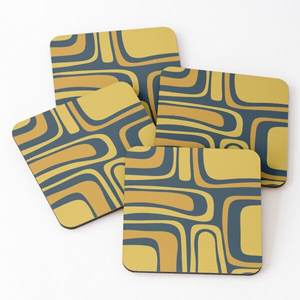 699 madera de Mango/madera de Acacia sobre posavasos para servir té impresos 4 piezas conjunto accesorios de cocina posavasos resina Bambú - Product Image 6