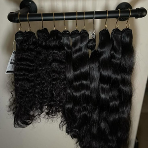 Extensions de cheveux humains bruts 100% Remy non traités, provenant d'un seul donneur, tissage de cheveux à double trame, bouclés indiens, MX Hair, 90-100g - Product Image 2