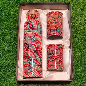 <b>Vintage</b> Luxury Eco-Friendly Copper <b>Bottle</b> Elegant Printed Handmade Multipurpose Usage-for Home Wedding Holiday Water <b>Bottles</b> - Product Image 1