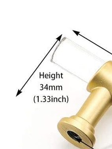 Tiradores de cajón de armario acrílico de aluminio, tirador de barra, tiradores de puerta de muebles para armarios de cocina, herrajes para armarios - Product Image 2