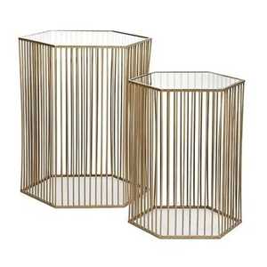 Offre spéciale Table de centre en métal et en bois au design moderne Table d'appoint Table basse pour les espaces de salon à la maison - Product Image 4