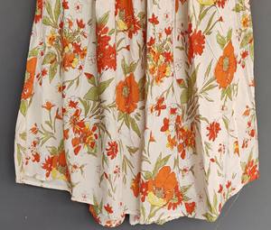 Falda con estampado floral Beach Boho Maxi Falda Tela de algodón Estampado de pantalla tradicional Tribal Falda larga envolvente para mujer - Product Image 3