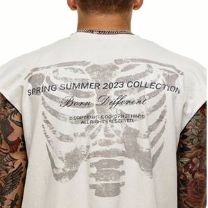 Venta al por mayor de algodón orgánico personalizado Logo camiseta-Oversize Drop Shoulder Acid Wash camiseta en blanco para los hombres - Product Image 3