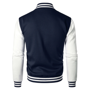 เสื้อแจ็คเก็ตวาร์ซิตี้แบบ Letterman  ตัวเสื้อทำจากขนสัตว์ 100%  แขนเสื้อหนัง  โลโก้สั่งทำได้  รักษาสิ่งแวดล้อม  กันลม  สำหรับฤดูหนาว - Product Image 2