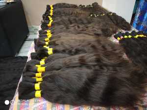 Natural indio crudo sin procesar suave y sedoso Remy solo dibujado templo crudo indio virgen a granel cabello humano, sin trama cabello crudo - Product Image 6