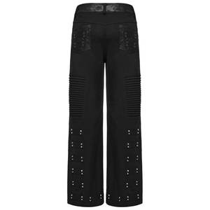 <b>Men</b> <b>Black</b> Gothic Punk Street Studded Straight Pants Casual <b>Trousers</b> Hot Sell Wholesale 2026 - Product Image 3