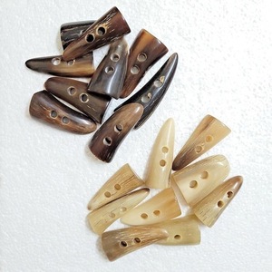 Durable 2-Hole Horn Toggle <b>Button</b> Bulk Supply for Clothing Manufacturers - Product Image 5