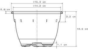 TC ตะกร้าพลาสติกทรงกลมมีเส้นผ่าศูนย์กลาง15ซม. วัสดุ PP สำหรับแสดงพืชชนิดต่างๆในกระถางอนุบาล - Product Image 4