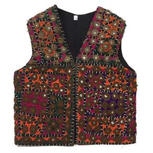 Koti fait à la main pour enfants, gilet de style brodé à la main Ajrak, Koti Design Ajrak/gilet en gros - Product Image 6