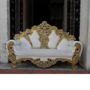 Sofá DE BODA Grand Maharaja, tendencia, superventas, muebles de diseño tradicional, madera de teca, función Walima dorada, sofá, Reino Unido - Product Image 1