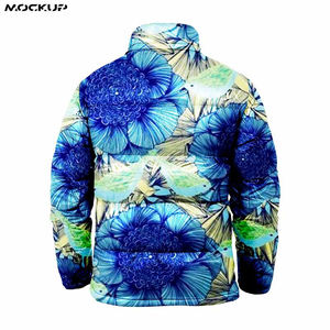 Custom <b>Thin</b> Lightweight Winter <b>Puffer</b> <b>Jacket</b> Hooded Waterproof Windproof Stand Collar High Street Brightly Colored Sublimated - Product Image 4