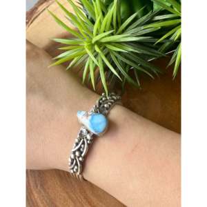 Betta Lee Golden Hill Turquoise & Sterling <b>Silver</b> Fashion <b>Cuff</b> <b>Bracelet</b> - Product Image 2
