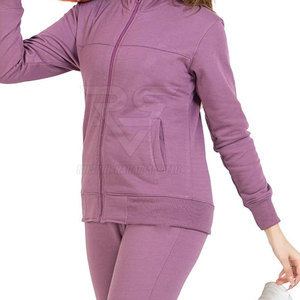 Chándal de algodón 100% para mujer, diseño personalizado, patrón sólido para uso informal en invierno al aire libre, con capucha, MOQ bajo, ropa de Color personalizado - Product Image 6
