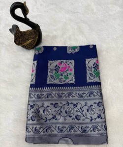 ATTRACTIVE PAITHANI SOIE ZARI MEENAKARI Tissage SAREE AVEC BLOUSE INCOSÉE VÊTEMENT DE FÊTE PRIX DE GROS VÊTEMENT ETHNIQUE - Product Image 3