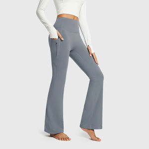 Nouveautés 2026 : Pantalons évasés superposés pour femmes, en molleton de coton épais, à prix réduit - Product Image 4