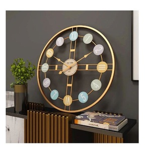 AK laiton exquis métal horloge murale moderne décor à la maison décoration murale pour la maison décoration murale et cadeau de mariage - Product Image 1